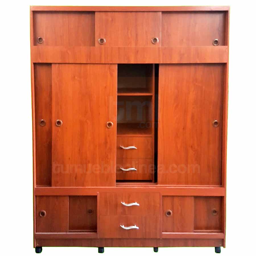 closet color cedro puertas corredizas